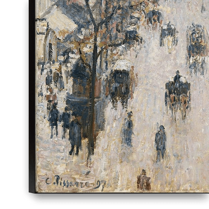 Boulevard Montmartre op een winterochtend, Camille Pissarro op